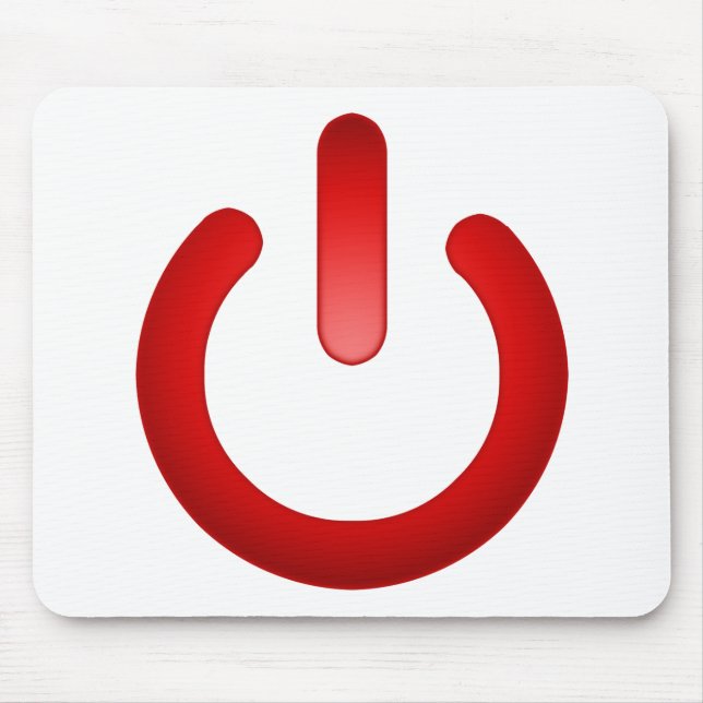Einfacher Power-Knopf Mousepad (Vorne)