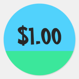 Einfacher Preis-Tag-Sticker - 10$ Spende-Edition Runder Aufkleber