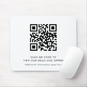 Einfacher QR-Code Moderne Geschäftswerbung Mousepad