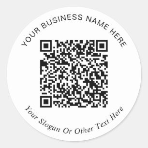 Einfacher QR-Code Werbeartikel Runder Aufkleber