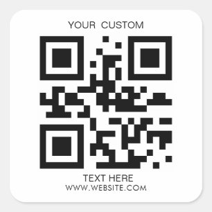 Einfacher QR für kleine Unternehmen Benutzerdefini Quadratischer Aufkleber