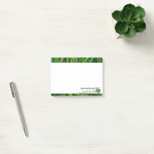Einfacher Rasenpflege-Service-Marketing-Logo-Text Post-it Klebezettel