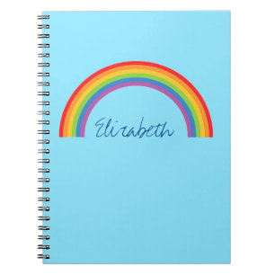 Einfacher Regenbogen personalisiert Notizblock