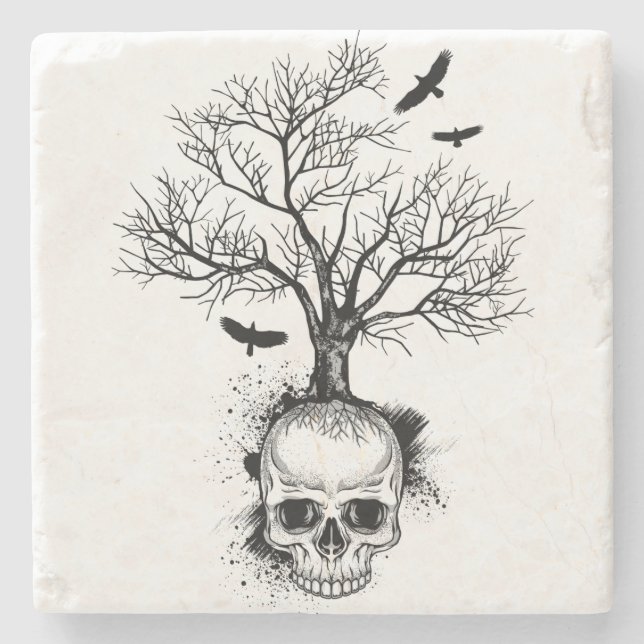 Einfacher Reiter-Logo-Untersetzer Steinuntersetzer (Vorderseite)