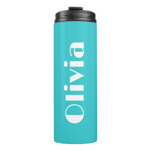 Einfacher Retro-Tumbler mit Namen Thermosbecher