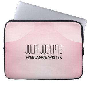 Einfacher rosa Farbverlauf geometrisch Laptopschutzhülle