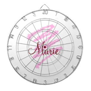 Einfacher roter Glitter Glanz mit Namen Monogram M Dartscheibe