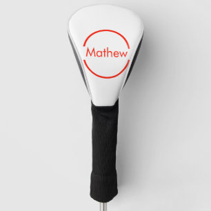 einfacher roter Kreis hinzufügen Golf Headcover