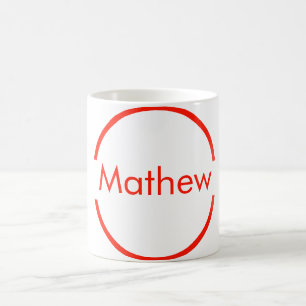 einfacher roter Kreis hinzufügen Kaffeetasse