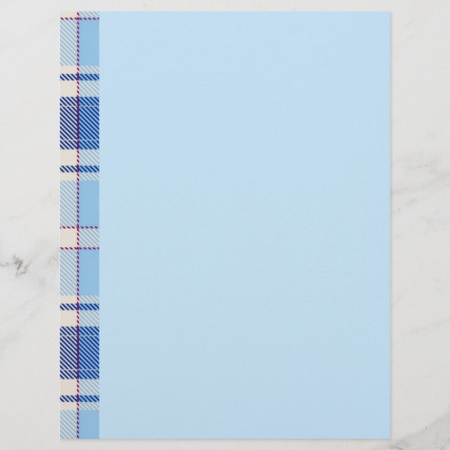 Einfacher Rustikaler Blau Stil Karo  Briefbogen (Vorderseite)