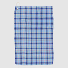 Einfacher Rustikaler Blau Stil Karo  Golfhandtuch
