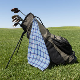 Einfacher Rustikaler Blau Stil Karo Golfhandtuch