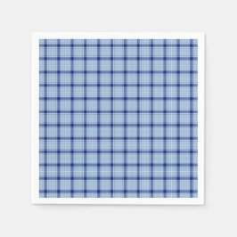 Einfacher Rustikaler Blau Stil Karo  Serviette