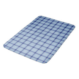 Einfacher rustikaler blauer Stil Karo Badematte