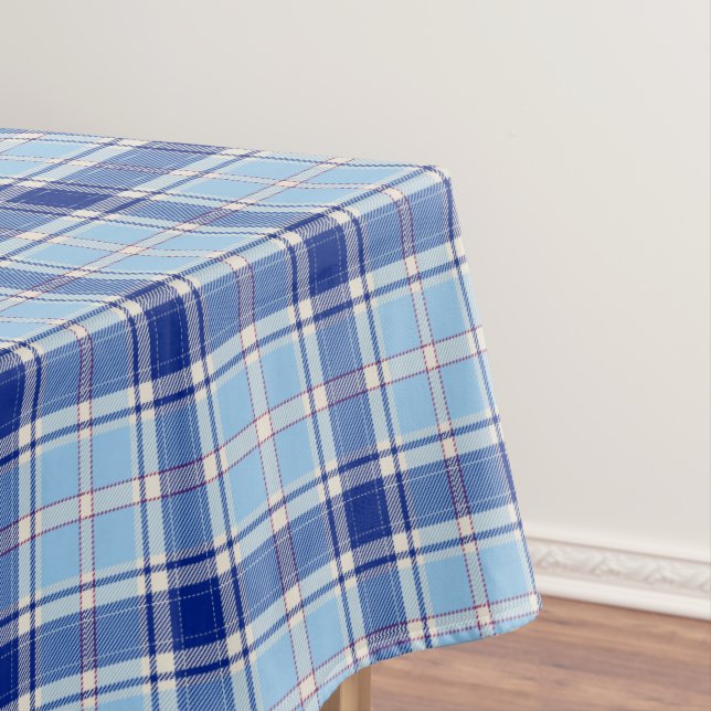 Einfacher rustikaler blauer Stil Karo  Tischdecke (Beispiel)