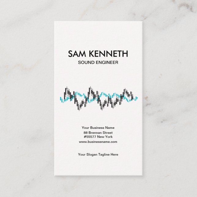 Einfacher schlichter schwarzer blauer visitenkarte (Vorderseite)