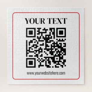 Einfacher Schwarz-Weiß-QR-Code mit rotem Rand