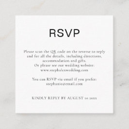 Einfacher Schwarz-weißer QR-Code UAWG Begleitkarte