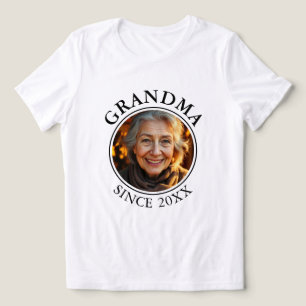 Einfacher Schwarzer Text und Foto Oma Seit Tri-Blend Shirt