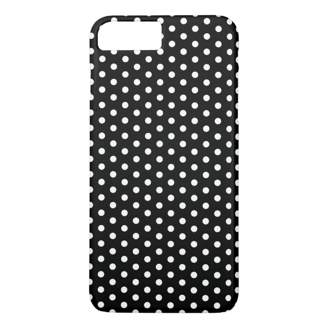 Einfacher Schwarzweiss-Tupfen-grundlegendes Muster Case-Mate iPhone Hülle (Rückseite)
