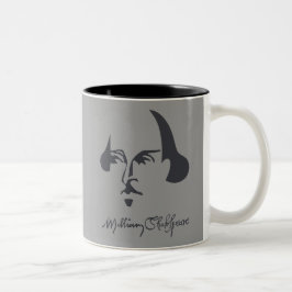 Einfacher Shakespeare mit Unterzeichnung Zweifarbige Tasse