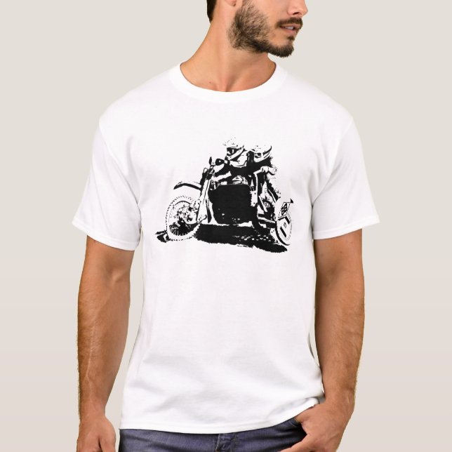 Einfacher Sidecarcross Entwurf T-Shirt (Vorderseite)