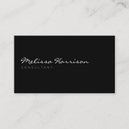 Einfacher Skriptname beruflich schwarz Visitenkarte