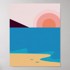 einfacher Sonnenuntergang Poster
