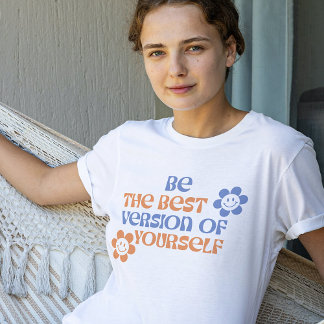 Einfacher Spaß Retro-Skript Motivierend Zitat T-Shirt