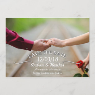 Einfacher Strudel, der Save the Date Wedding ist