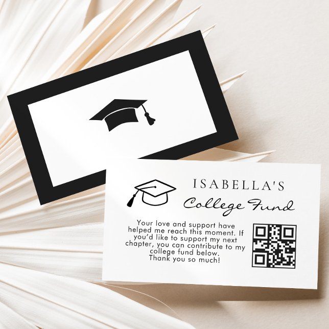 Einfacher Studienfonds-QR-Code für die Abschlussfe Begleitkarte (Von Creator hochgeladen)