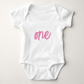 Einfacher Text „Eins“ Baby Strampler