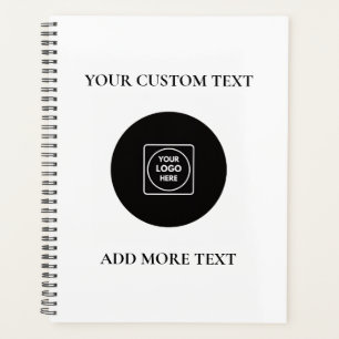 Einfacher Text für Logo-Werbung Geschäftplan Planer