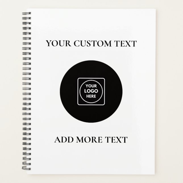 Einfacher Text für Logo-Werbung Geschäftplan Planer (Vorderseite)