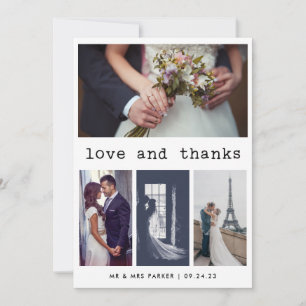 Einfacher Text Hochzeit Danksagung mit Schreibmasc Dankeskarte
