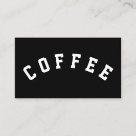 Einfacher Text-Kaffee kurvte den zentrierten Treuekarte