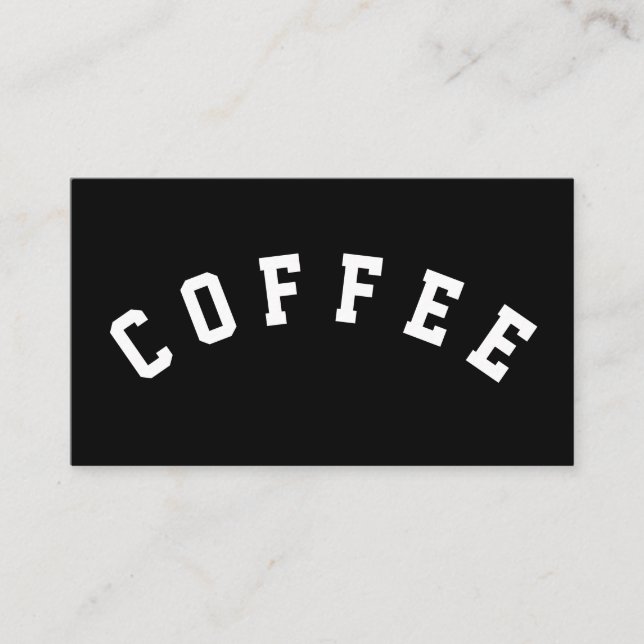 Einfacher Text-Kaffee kurvte den zentrierten Treuekarte (Vorderseite)