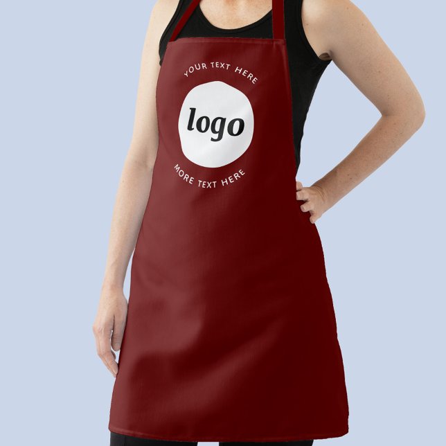 Einfacher Text-Werbefilm Schürze (Simple logo with custom text business branding promotional apron)