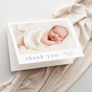 Einfacher Typ Foto Baby Dankeskarte