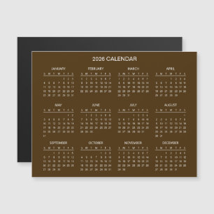 Einfacher und dennoch eleganter 2026-Kalender   Ma Magnetkarte