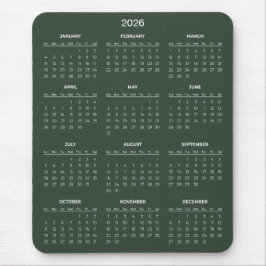 Einfacher und dennoch eleganter 2026-Kalender | Ma Mousepad