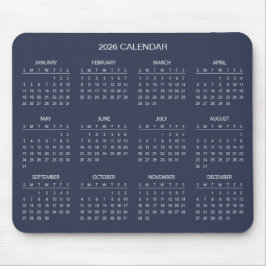 Einfacher und dennoch eleganter 2026-Kalender | Ma Mousepad