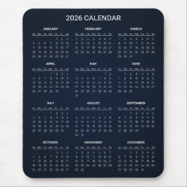 Einfacher und dennoch eleganter 2026-Kalender | Ma Mousepad