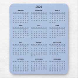 Einfacher und dennoch eleganter Kalender 2026 | Ma Mousepad