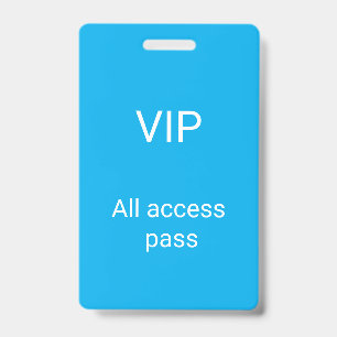 einfacher VIP-Allzugangspass Konzertname Anlass Ausweis