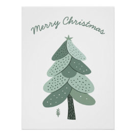 Einfacher Weihnachtsbaum Poster