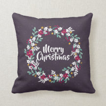 Einfacher WeihnachtsWreathlila | Throw-Kissen
