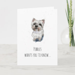 Einfacher Westie West Highland Terrier Vatertag Karte