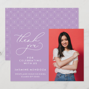 EINFACHER WHIMSICAL CALLIGRAPHY ABSCHLUSS DANKEN DANKESKARTE