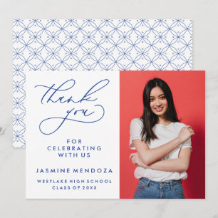 EINFACHER WHIMSICAL CALLIGRAPHY ABSCHLUSS DANKEN DANKESKARTE